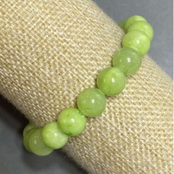 Гривна от камък оникс на еластичен шнур, гладко топче, диаметър 10 мм, дължина 18 см