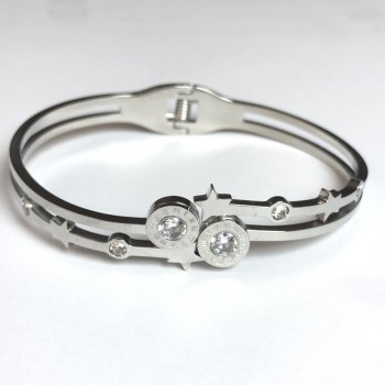 Браслет Xuping родий, дебелина 5,5 мм, диаметър 63×54 см