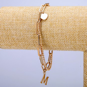 Гривна Xuping позлата 18К, дебелина около 5 мм, дължина 17–21 см