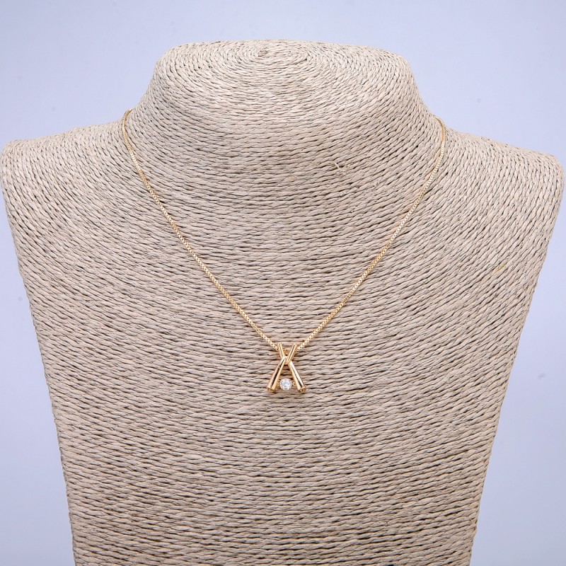 Ланец Xuping с позлата 18K и висулка, дебелина 1,2 мм, дължина 44 см