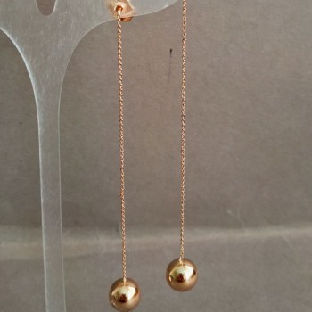 Обички-пусети Xuping с позлата 18K, диаметър 10 мм + -, дължина 10 см +