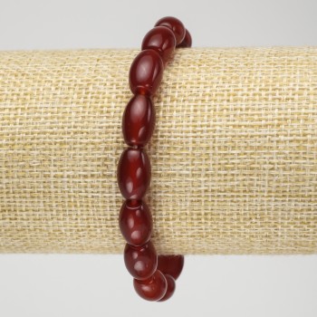 Гривна от карнеол на ластик, диаметър 12×8 мм+