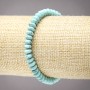 Гривна от бирюза на еластична нишка, гладък рондел, диаметър 6×3 мм+