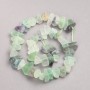 Намистини от необработен флуорит на конец, капковидна форма, диаметър 10×15 мм, дължина около 42 см