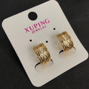 Обеци Xuping позлата 18К 15×8 мм +