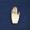 Намалена брошка „Ръка“ златист метал и емал 44×21 мм +