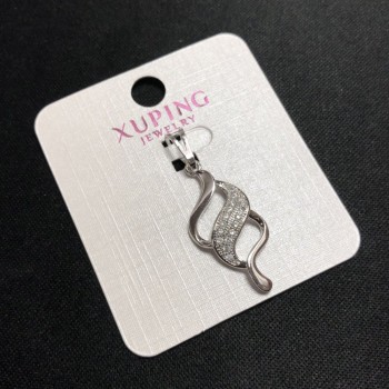 Висулка Xuping 35х12мм родий