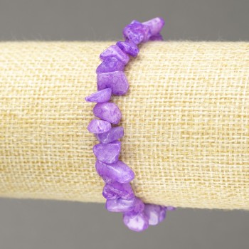 Браслет на ластик от тониран кварц, късчета, диаметър 8 мм+