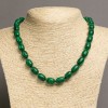 Огърлица от малахит (прес.) «бочонък» Ø 10×14, дължина 46–49 см+