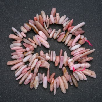 Нишка от естествен камък опал късче «игла», диаметър 18×6 мм, дължина 41 см +