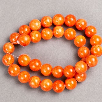 Мънисти на конец Цитрин (изкуствен акрил) гладка мъниста, диаметър 12,5 мм, дължина 39 см