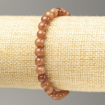 Браслет на ластик от имитация на селенит (изкуствен акрил) гладки акрилни топчета, диаметър 6,5 мм, дължина 18 см