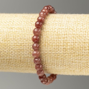 Еластична гривна със селенит (изкуствен акрил) гладка бусинка, диаметър 6,5 мм, дължина 18 см