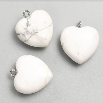 Кулон Сърце от кахолонг, диаметър 27х25х10 мм+