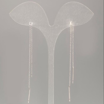 Обеци пусети Xuping, дължина 10 см+, с родиево покритие