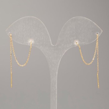 Обички-пусети Xuping позлата 18К, диаметър 0,5 мм, дължина 9 см