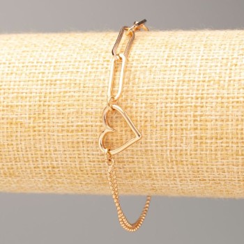 Гривна Xuping позлата 18К «Сърце» дължина 17–20 см, дебелина 5 мм+