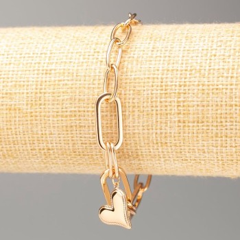 Браслет Xuping позлата 18К «Сърце» L 16–20 см, дебелина 6,5 мм ±, дебелина 9 мм ±