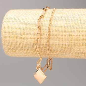 Браслет Xuping позлата 18К, дължина 17–21 см, дебелина 5 мм +