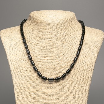 Огърлица от ахат (прес) гладък цилиндър, диаметър 10×6 мм +-, дължина 48 см +