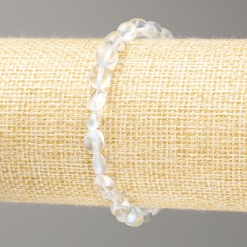 Браслет от опаловo стъкло «Хамелеон» на еластична лента, диаметър 8×6 мм, дължина 18 см