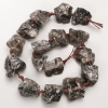 Раухтопаз мъниста необработен естествен камък за нанизване на конец Ø 25×27 мм+-, дължина 42 см +
