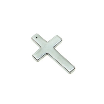 Кулон «Кръст» от хематит, диаметър 32×50 мм, 5×4 мм+