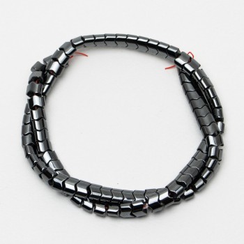 Хематитени мъниста със зиг-заг, диаметър 5 мм, 5×7 мм и 5×5 мм ±, дължина около 40 см на конец