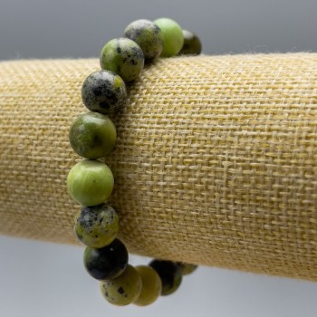 Гривна австралийски жадеит (изкуствен акрил) гладка мъниста, диаметър 10,5 мм, дължина 18 см (еластичен)