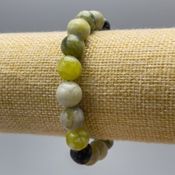 Гривна Офит (изкуствен акрил) гладко топче, диаметър 10,5 мм, дължина 18 см (еластична основа)