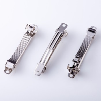 Цена за опаковка / 10 бр. Основа за щипка за коса „две щраквания“ 6 см