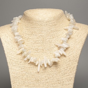 Намисто от адуляр късче «игла», диаметър 18×5 мм, дължина 48 см +