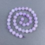 Намистини Лавандовий Аметитст натуральний камінь гранована кулька, діаметр 10 мм+- на нитці, довжина 40см+