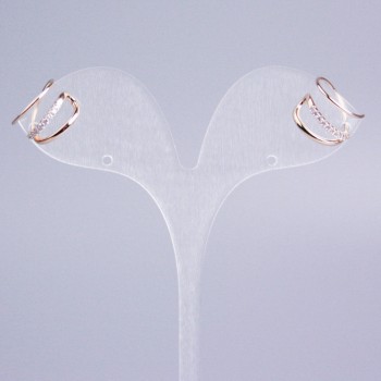 Каф тройно Xuping позлатено 18К бели кристали 14х10мм +