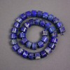 Мънисти на конец лазурит рондел, диаметър 12×8 мм ± със бисер, диаметър 2 мм ±, дължина 39 см+