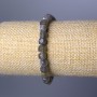 Гривна от естествен лабрадорит с гранени кубчета, диаметър около 6 мм, дължина 18 см (еластична основа)