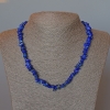 Огърлица от естествен лазурит, галтовани мъниста, диаметър 7×2 мм, дължина 47 см