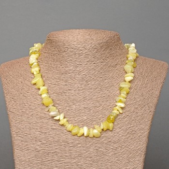 Гердан от жадеит, късчета, диаметър около 8×3 мм, дължина 47 см