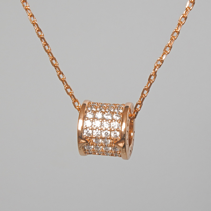 Верижка Xuping със висулка със бели стрази, диаметър 7×8 мм, дължина 41–44 см, дебелина 1 мм