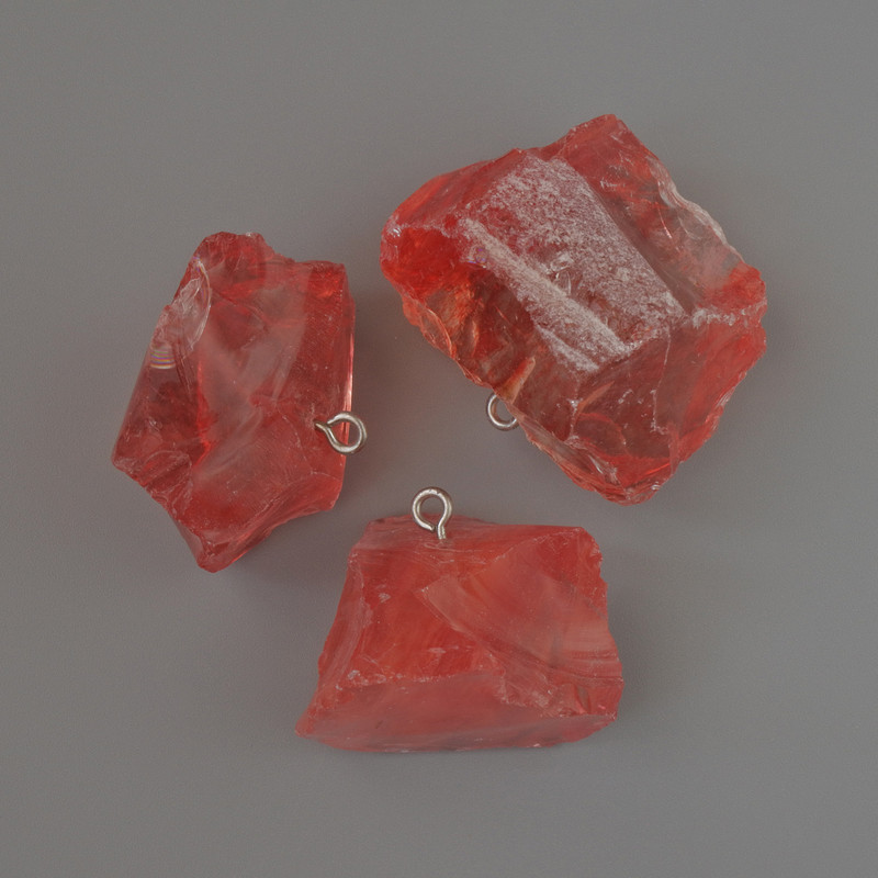 Ожерелие халцедон, необработен камък, диаметър 20×29 до 27×34 мм ± асортимент