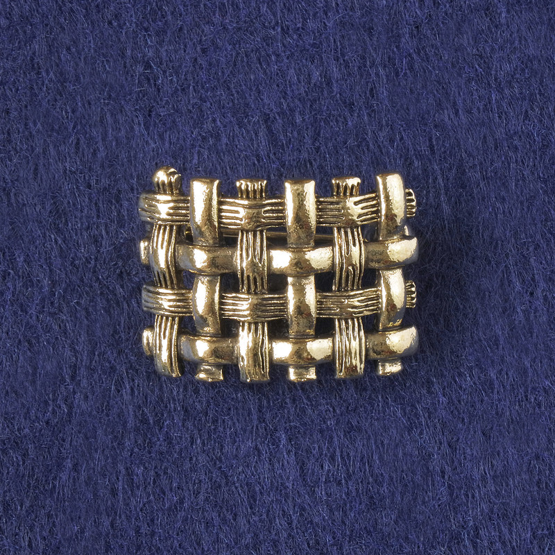 Брошка Акцент тъмнозлатист метал 16×22 мм+