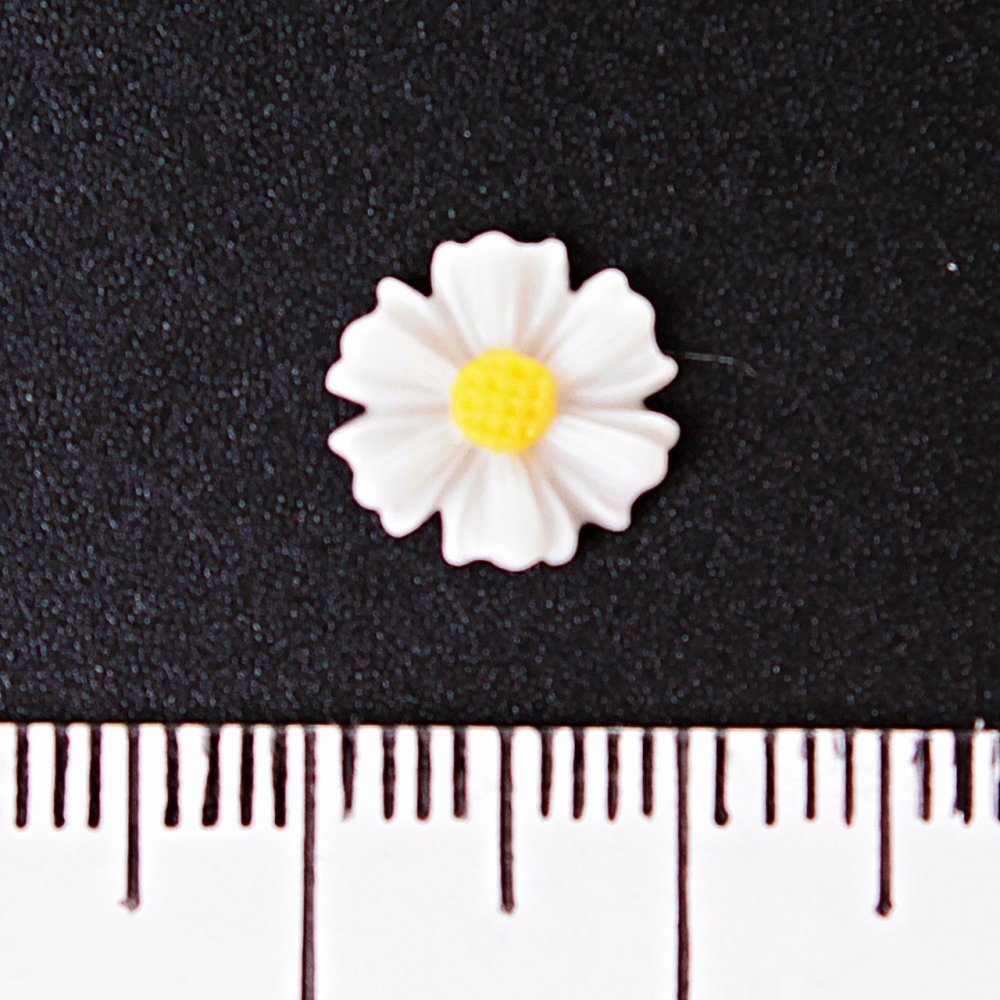 Фурнитура за бижута Ромашка, без дупка 10 мм, фас. 20 бр.