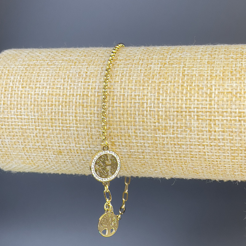 Гривна Xuping позлата 18К, дължина 21 см, дебелина 1,6 мм+