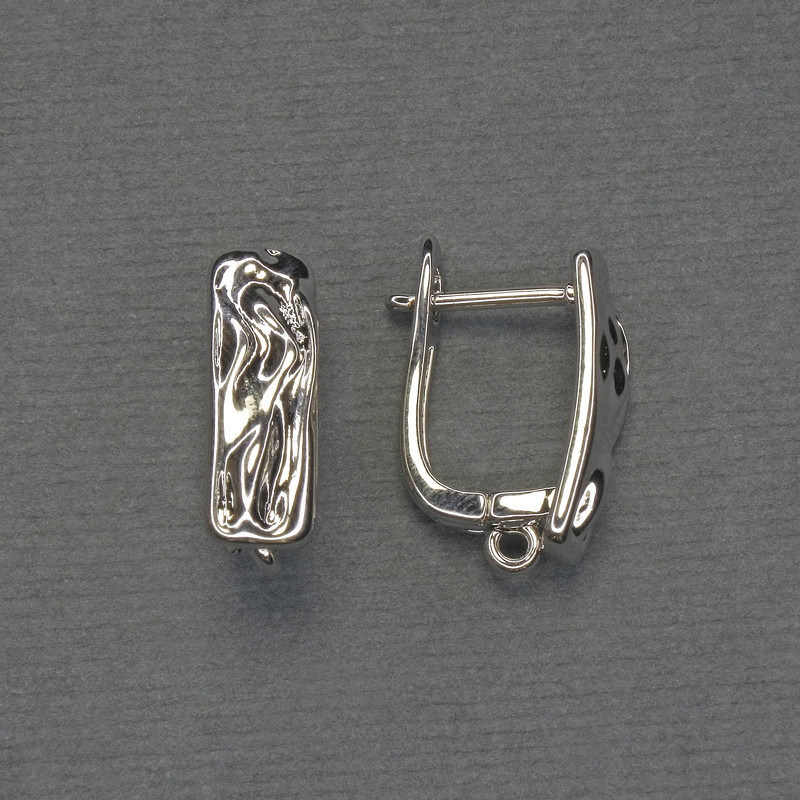 Швензи за обеци от сребрист метал 17×6 мм + - чифт