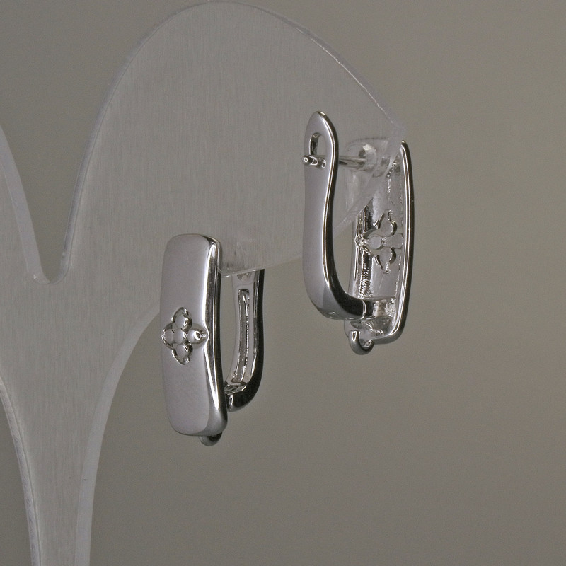 Швензи за обеци от сребрист метал 17×6 мм – чифт