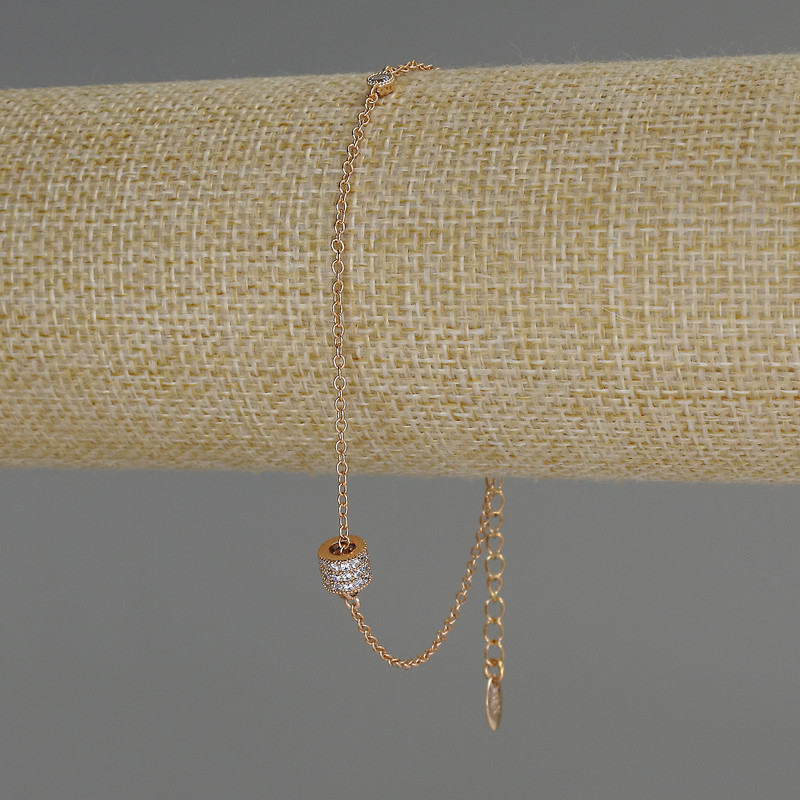 Гривна Xuping позлатяване 18К, дебелина 1,0 мм, дължина 19–25 см с удължаващ ланец