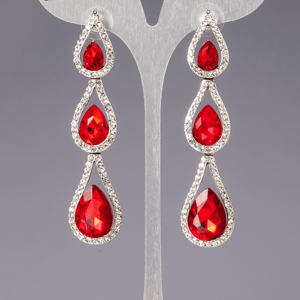 Обеци с кристали «люстри» «шанделиери» «капки от дъжд»