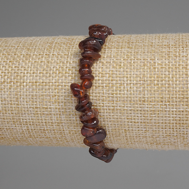 Браслет карнеол «Късче», диаметър 5–9×2–4 мм, дължина 18 см ±