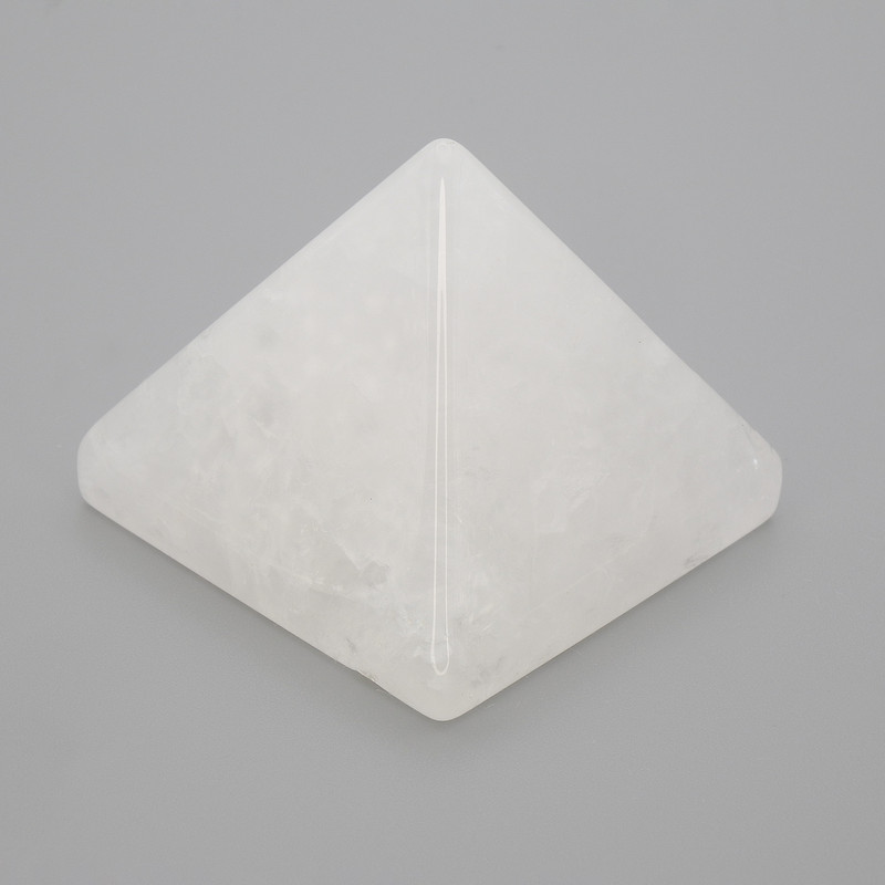 Пирамида сувенир от натурален камък Планински кристал, дължина 38х38 мм ±, ширина 33 мм ±