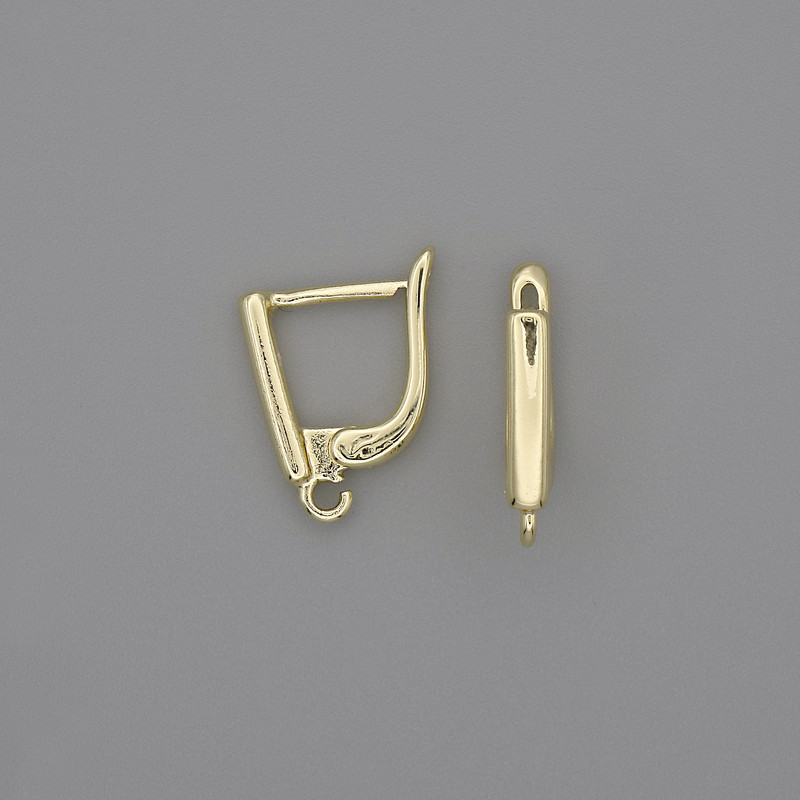 швензи за обеци от златист метал 15х3мм+ - пара